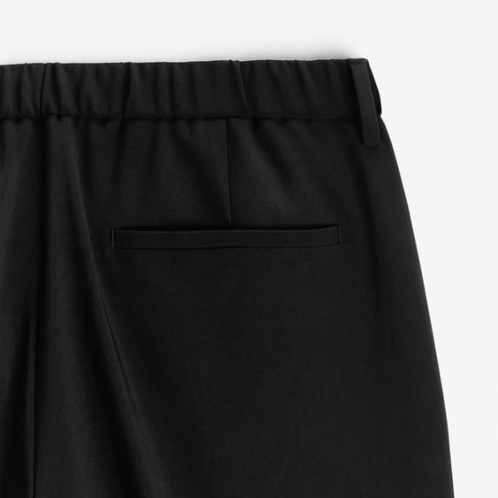 ZARA TECHNICAL SUIT PANTS (BLACK) (NWT) - Picture 4 of 4